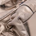 Miniatyrbild 7 av 10: Pre-owned Burberry Small Metallic Calfskin Curzon Satchel Gold