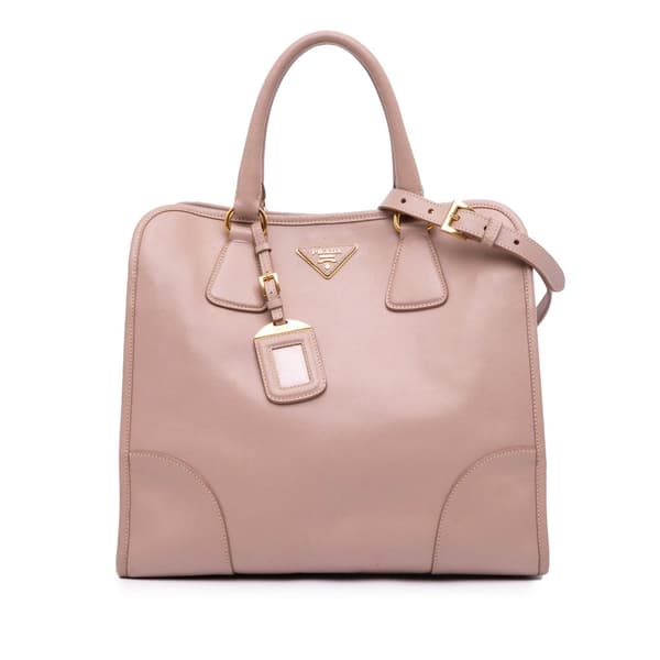 Pre-owned Prada Saffiano Lux Shopping Tote Pink