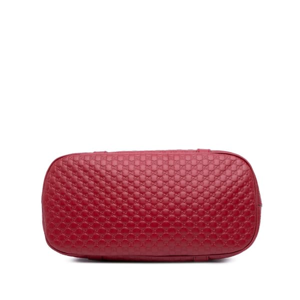Pre-owned Gucci Medium Microguccissima Dome Satchel Red