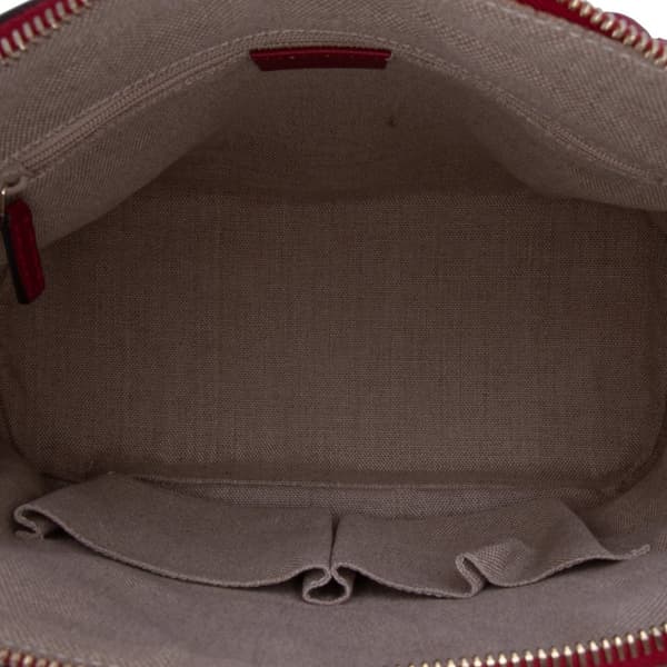 Pre-owned Gucci Medium Microguccissima Dome Satchel Red