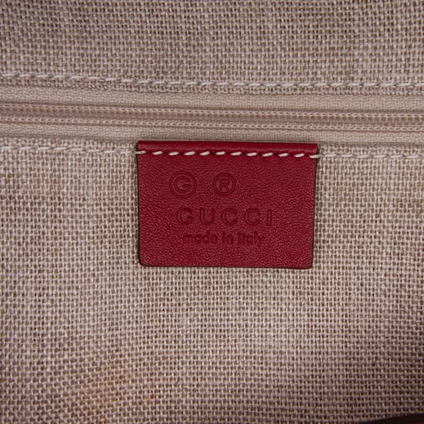 Pre-owned Gucci Medium Microguccissima Dome Satchel Red