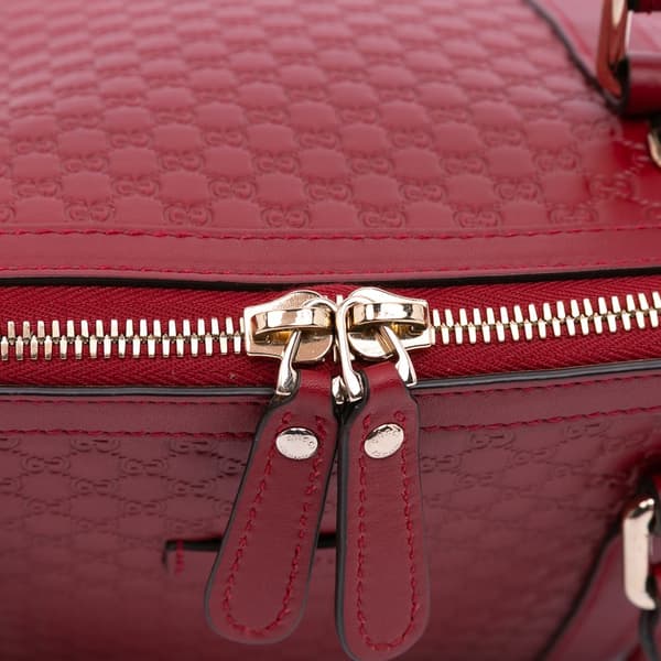 Pre-owned Gucci Medium Microguccissima Dome Satchel Red