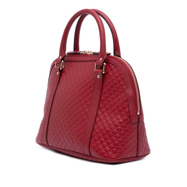 Pre-owned Gucci Medium Microguccissima Dome Satchel Red