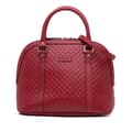 Miniatyrbild 1 av 9: Pre-owned Gucci Medium Microguccissima Dome Satchel Red