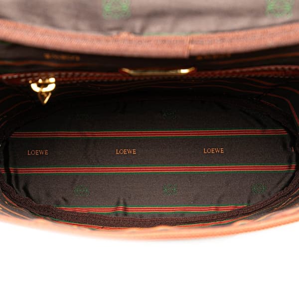 Pre-owned LOEWE Leather Velasquez Twist Vanity Bag Red