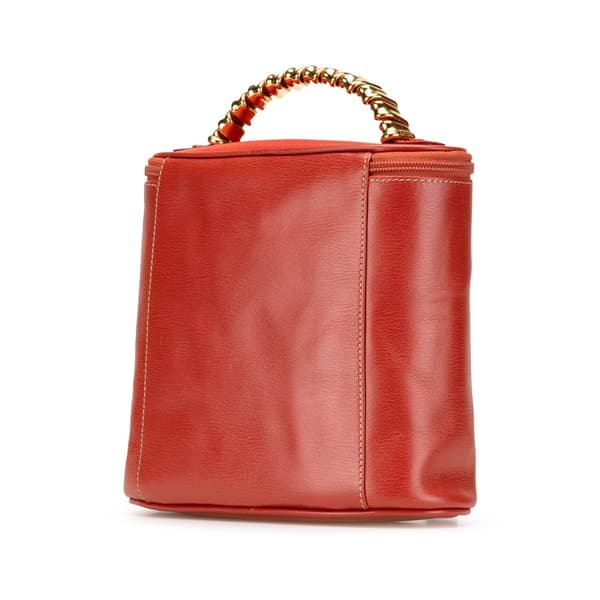 Pre-owned LOEWE Leather Velasquez Twist Vanity Bag Red