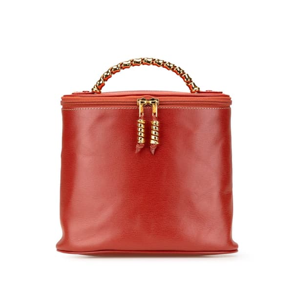Pre-owned LOEWE Leather Velasquez Twist Vanity Bag Red