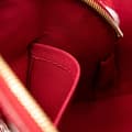 Miniatyrbild 6 av 10: Pre-owned Louis Vuitton Monogram Vernis Rayures Alma BB Red