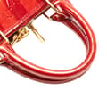 Miniatyrbild 10 av 10: Pre-owned Louis Vuitton Monogram Vernis Rayures Alma BB Red