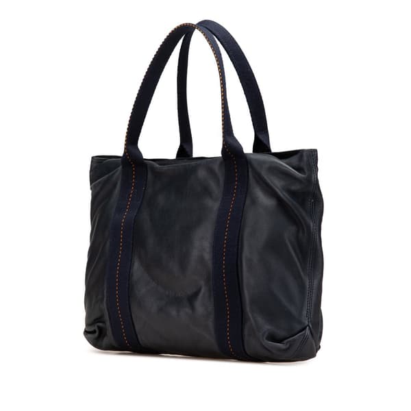 Pre-owned Hermès Caravan Horizontal MM Blue