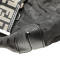 Miniatyrbild 7 av 10: Pre-owned Fendi Zucca Nylon Zip Code Handbag Black