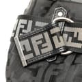 Miniatyrbild 9 av 10: Pre-owned Fendi Zucca Nylon Zip Code Handbag Black
