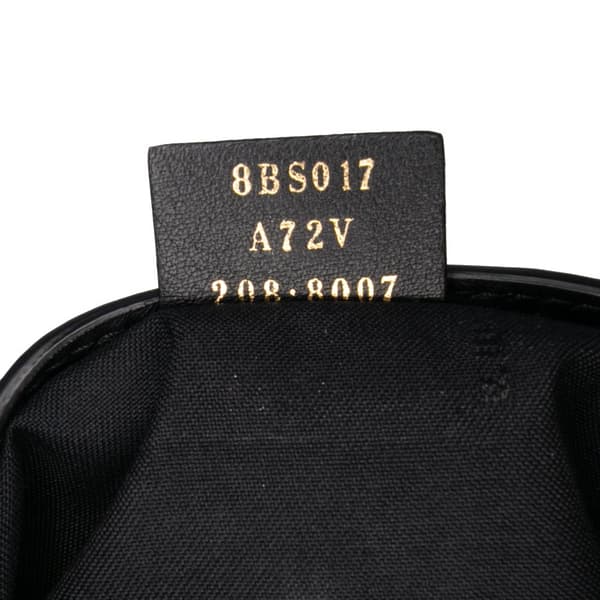 Pre-owned Fendi Mini Zucca Embossed Leather Baguette Satchel Black