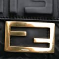 Pikkukuva 9 / 10: Pre-owned Fendi Mini Zucca Embossed Leather Baguette Satchel Black