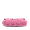 Miniatyrbilde 3 av 10: Pre-owned Fendi Zucca Embossed Terry Cloth Baguette Satchel Pink