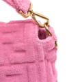 Miniatyrbilde 7 av 10: Pre-owned Fendi Zucca Embossed Terry Cloth Baguette Satchel Pink