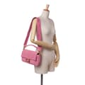 Miniatyrbilde 10 av 10: Pre-owned Fendi Zucca Embossed Terry Cloth Baguette Satchel Pink