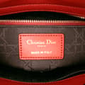 Miniatyrbilde 5 av 10: Pre-owned Dior Small Lambskin Cannage My ABCDior Lady Dior Red