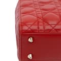 Miniatyrbilde 8 av 10: Pre-owned Dior Small Lambskin Cannage My ABCDior Lady Dior Red