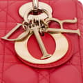 Miniatyrbilde 8 av 10: Pre-owned Dior Small Lambskin Cannage My ABCDior Lady Dior Red