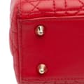 Miniatyrbilde 10 av 10: Pre-owned Dior Small Lambskin Cannage My ABCDior Lady Dior Red