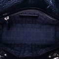 Miniatyrbild 4 av 10: Pre-owned Dior Mini Metallic Calfskin Cannage Lady Dior Blue