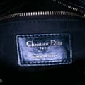 Miniatyrbild 5 av 10: Pre-owned Dior Mini Metallic Calfskin Cannage Lady Dior Blue
