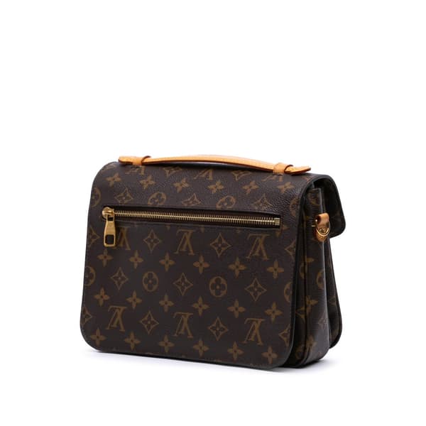 Pre-owned Louis Vuitton Monogram Pochette Metis Brown