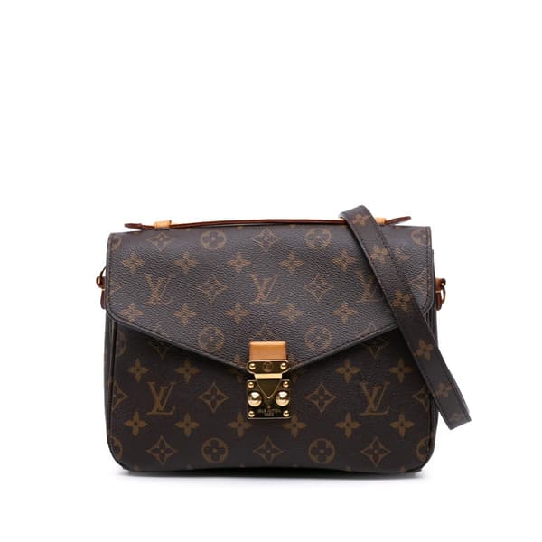 Pre-owned Louis Vuitton Monogram Pochette Metis Brown