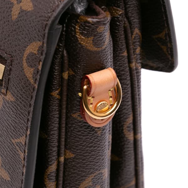 Pre-owned Louis Vuitton Monogram Pochette Metis Brown