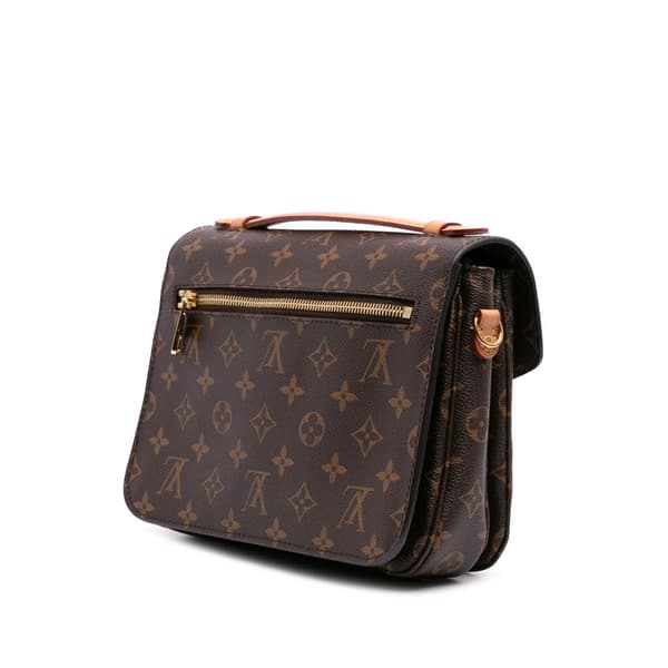 Pre-owned Louis Vuitton Monogram Pochette Metis Brown