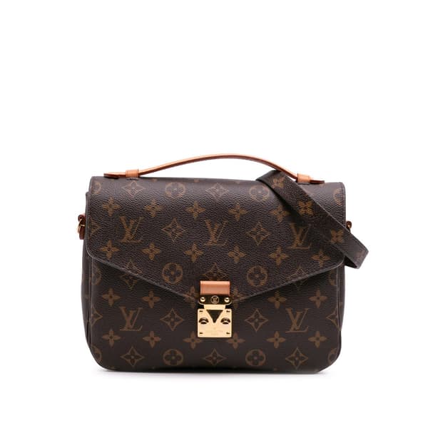 Pre-owned Louis Vuitton Monogram Pochette Metis Brown
