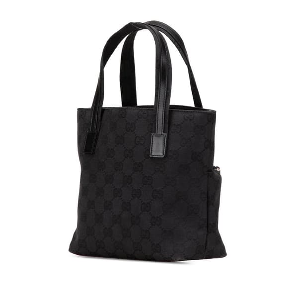 Pre-owned Gucci GG Canvas Handbag Black