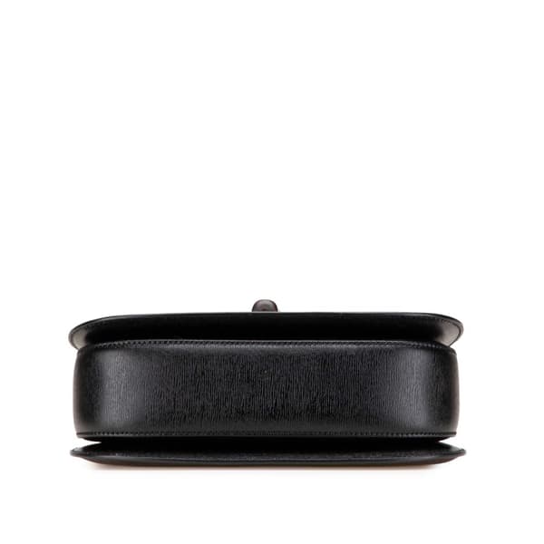 Pre-owned Gucci Calfskin Bamboo Night Black