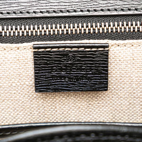 Pre-owned Gucci Calfskin Bamboo Night Black