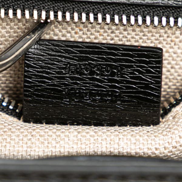 Pre-owned Gucci Calfskin Bamboo Night Black