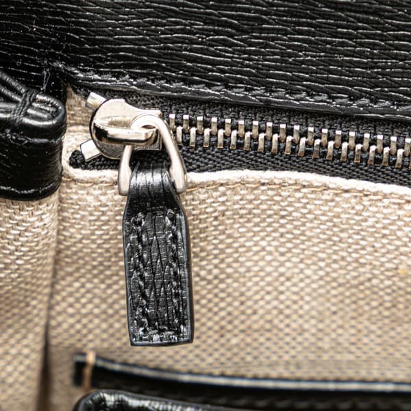 Pre-owned Gucci Calfskin Bamboo Night Black