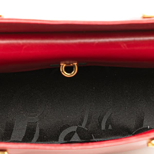 Pre-owned Ferragamo Leather Gancini Satchel Red
