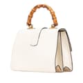 Miniatyrbilde 2 av 10: Pre-owned Gucci Medium Leather Bamboo Dionysus Web Satchel White