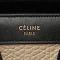 Miniatyrbild 6 av 10: Pre-owned Celine Nano Tricolor Nubuck and Calfskin Luggage Tote Brown