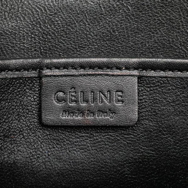 Pre-owned Celine Nano Tricolor Nubuck and Calfskin Luggage Tote Brown