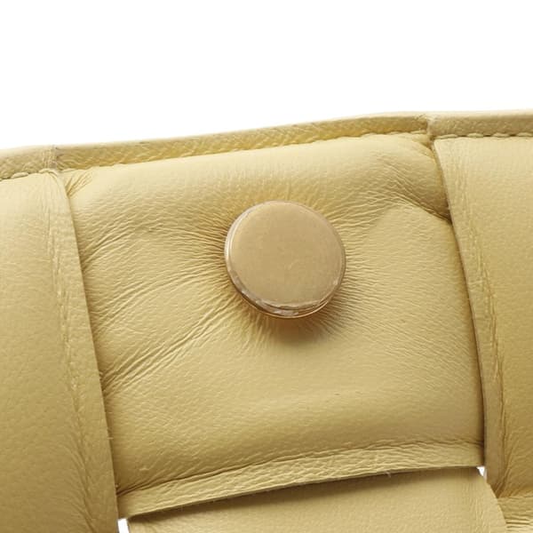 Pre-owned Bottega Veneta Nappa Intrecciato Padded Chain Cassette Satchel Yellow