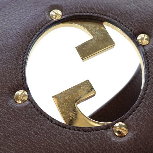 Pre-owned Gucci Small GG Supreme Blondie Chain Satchel Brown