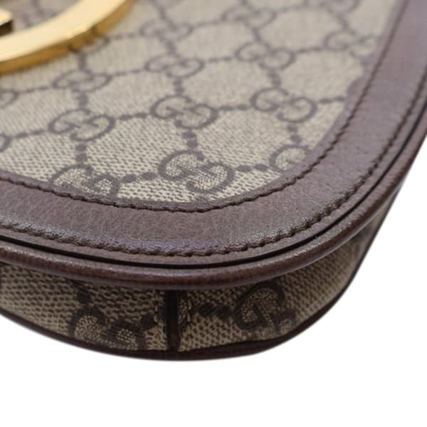 Pre-owned Gucci Small GG Supreme Blondie Chain Satchel Brown