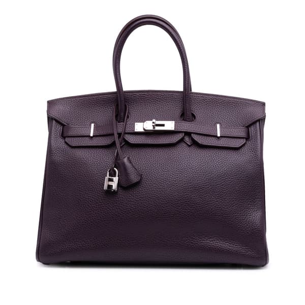 Pre-owned Hermès Togo Birkin Retourne 35 Purple
