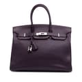 Miniatyrbild 1 av 10: Pre-owned Hermès Togo Birkin Retourne 35 Purple