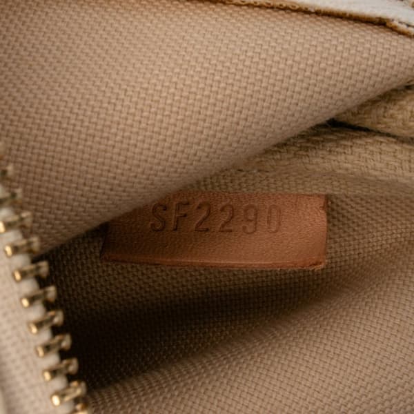 Pre-owned Louis Vuitton Damier Azur Mini Pochette Accessoires White