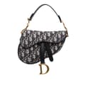 Miniatyrbilde 1 av 10: Pre-owned Dior Mini Oblique Canvas Saddle Bag Blue
