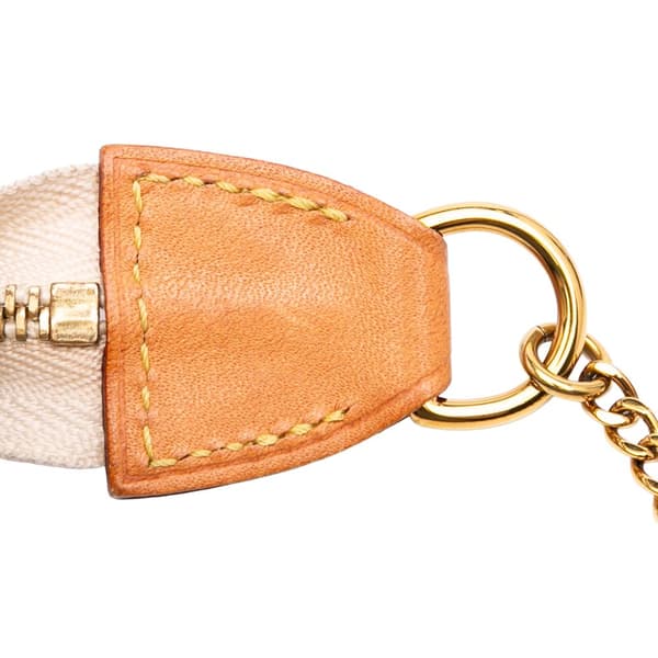 Pre-owned Louis Vuitton Damier Azur Mini Pochette Accessoires White
