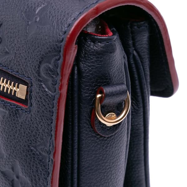 Pre-owned Louis Vuitton Monogram Empreinte Pochette Metis Blue